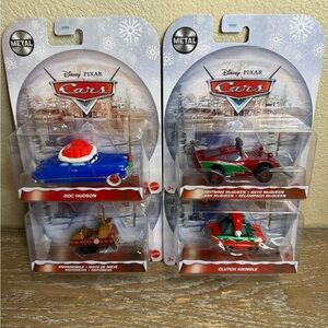 New Disney Pixar Cars Christmas Holiday Set of 4